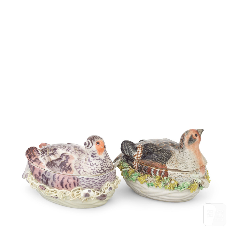 A rare Chelsea partridge tureen centrepiece, circa 1755 - 图2